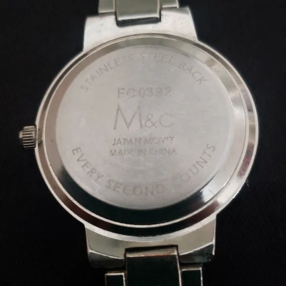 M&c Silver Tone Rhinestone Watch - Picture 3 of 5